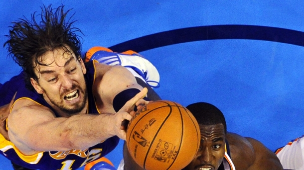 Lakers-Thunder. Foto: EFE