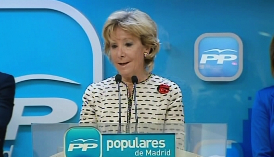 Esperanza Aguirre, presidenta de Comunidad de Madrid. EITB