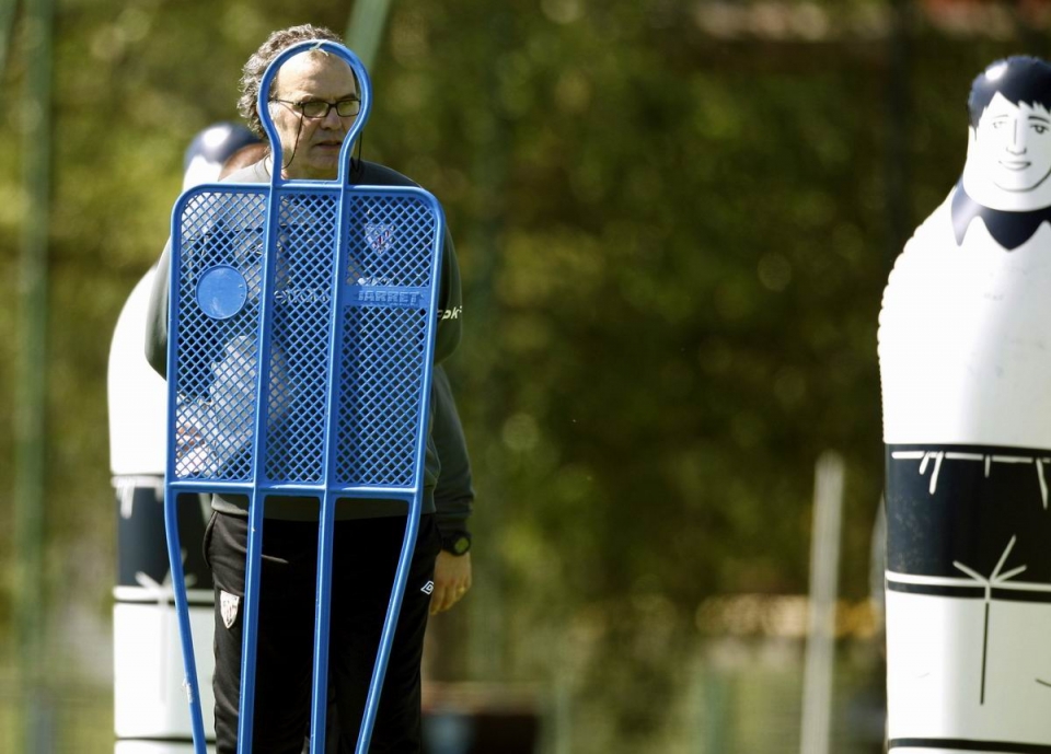 Último entrenamiento del Athletic en Lezama antes de la final de la Copa. Foto: EFE