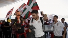 La expedición del Athletic, rumbo a Madrid. Foto: EFE title=