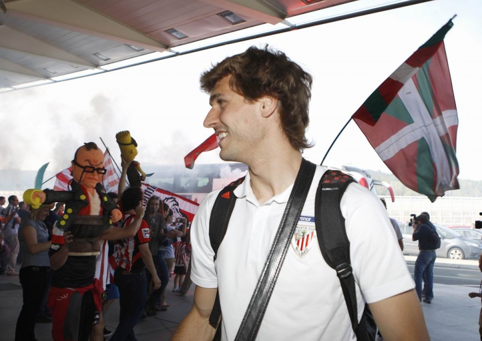 La expedición del Athletic, rumbo a Madrid. Foto: EFE