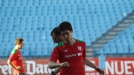 Los jugadores del Athletic durante el entrenamiento en el Vicente Calderón. Foto: eitb.com title=