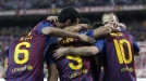 El Barça celebra un gol. Foto: EFE title=