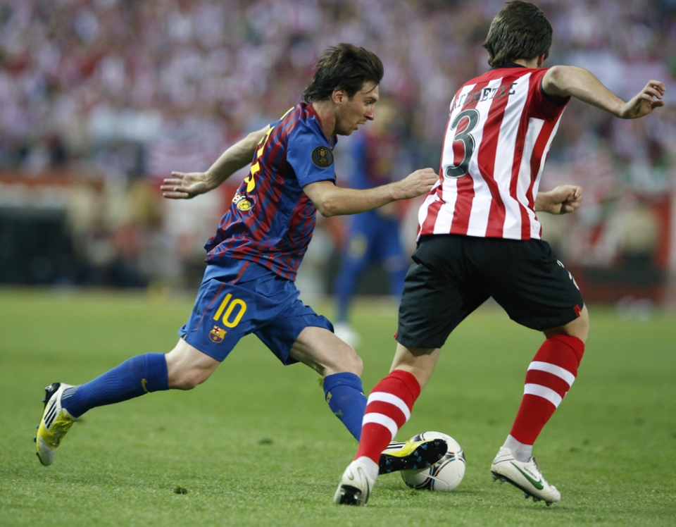 Messi y Aurtenetxe. Foto: EFE