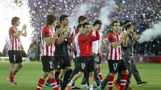 Jugadores del Athletic. Foto: EFE