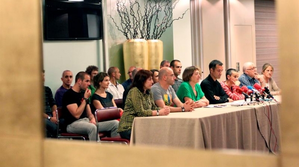 Rueda de prensa del colectivo de presos de ETA (archivo). EFE