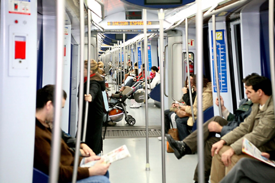 Interior del Metro de Madrid. Foto: metromadrid.es