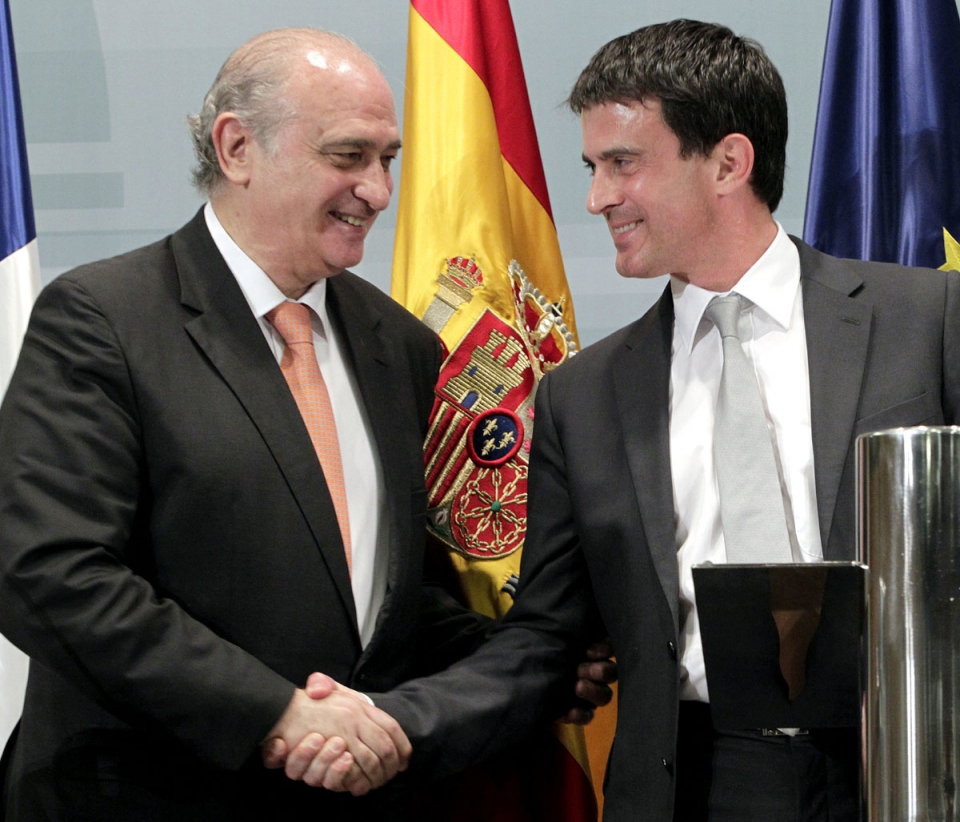 Jorge Fernandez Díaz eta Manuel Valls. EFE