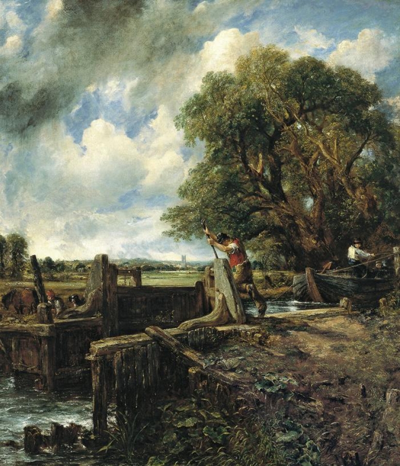 'La esclusa', de John Constable, una de las joyas de la colección privada de Carmen Thyssen. EFE