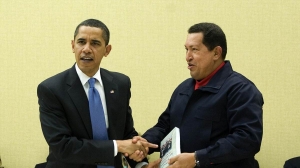 04/2009. Barack Obama y Hugo Chávez, presidente de Venezuela. Foto: EFE