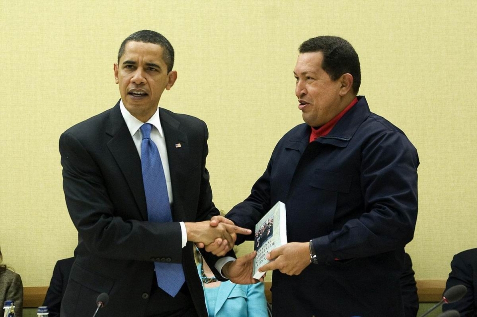 04/2009. Barack Obama y Hugo Chávez, presidente de Venezuela. Foto: EFE