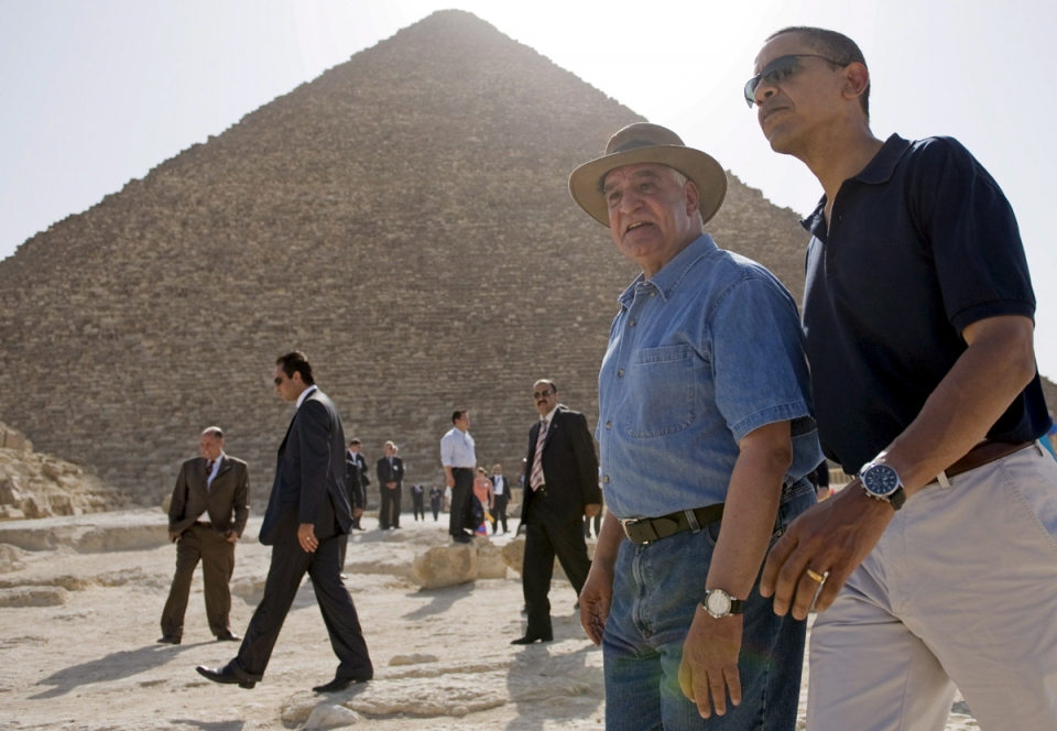 El presidente de EE. UU., Barack Obama, visitó las pirámides de Egipto en mayo del año pasado. EFE