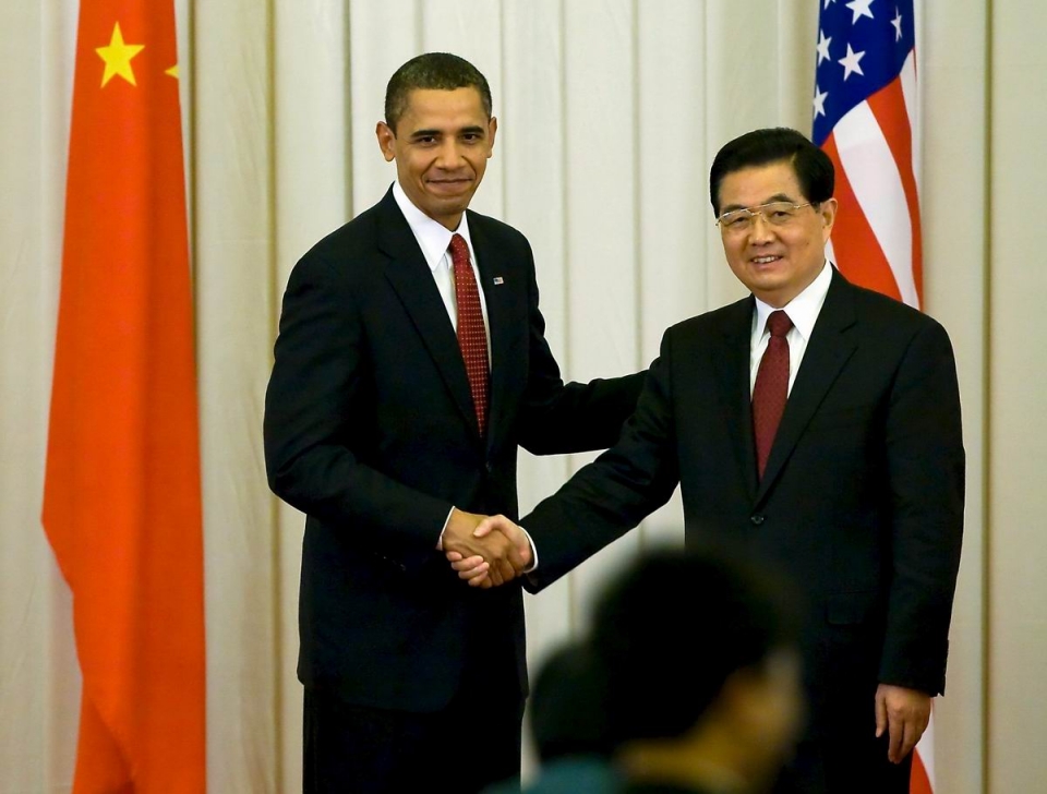 11/2009. El presidente de Estados Unidos, Barack Obama, y el presidente chino, Hu Jintao. Foto: EFE