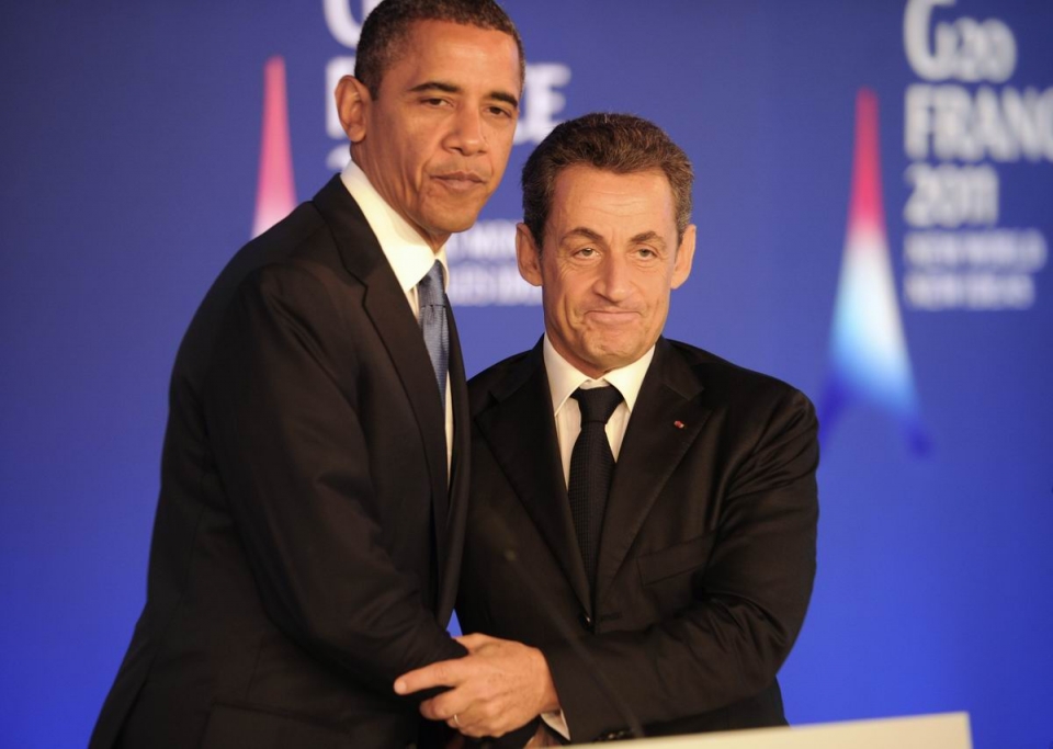 09/2011. Obama y Sarkozy, durante la cumbre del G20 en Cannes. Foto: EFE