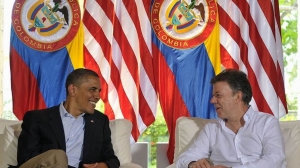 04/2012. El presidente de Colombia, Juan Manuel Santos, con Barack Obama. Foto: EFE