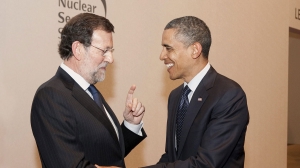 03/2012. El presidente estadounidense, Barack Obama, en Seúl, con el jefe del Ejecutivo español, Mariano Rajoy. Foto: EFE