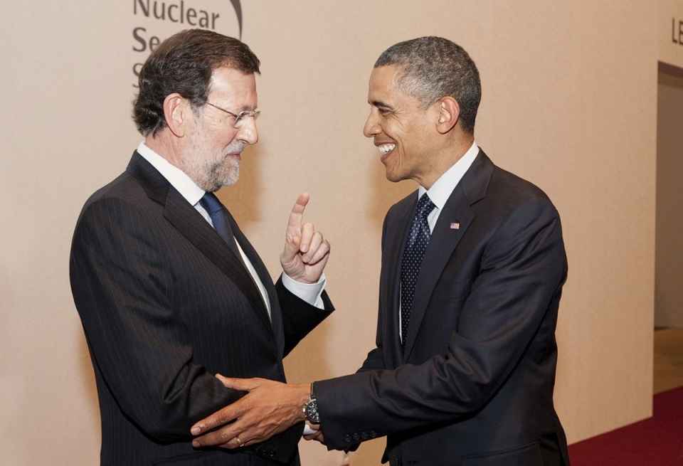 03/2012. El presidente estadounidense, Barack Obama, en Seúl, con el jefe del Ejecutivo español, Mariano Rajoy. Foto: EFE