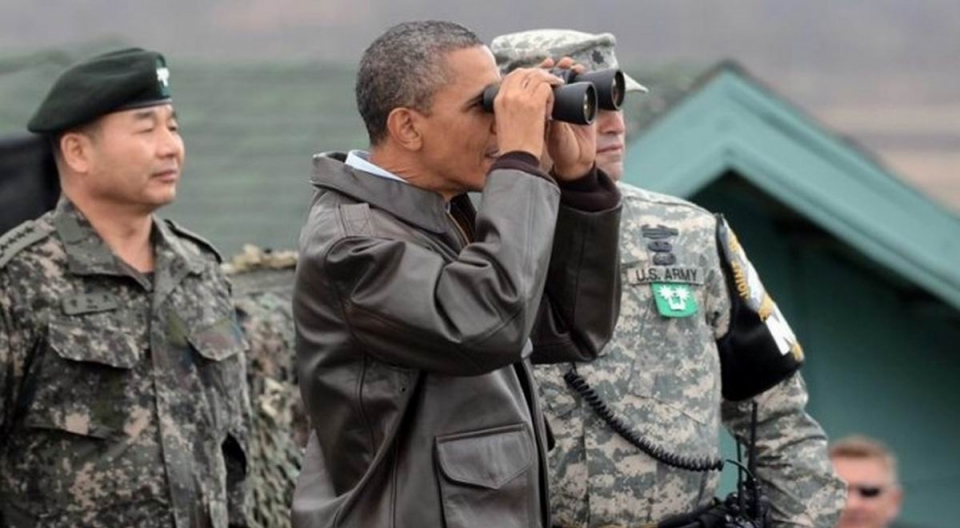 03/2012. Obama observa Corea del Norte desde Corea Sur. Foto: EFE