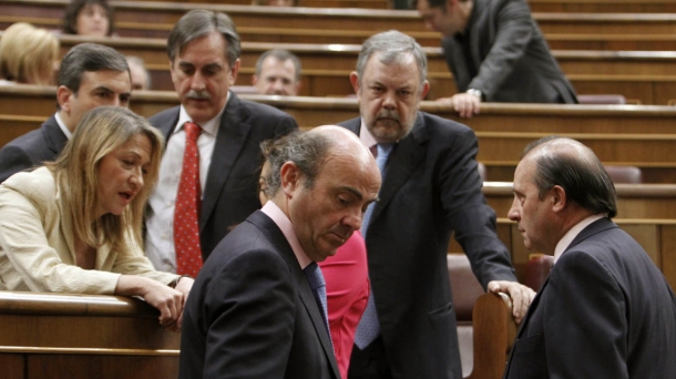 De Guindos, en el Congreso.