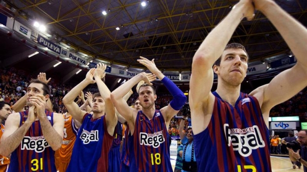 Jugadores del Barcelona Regal. Foto: EFE