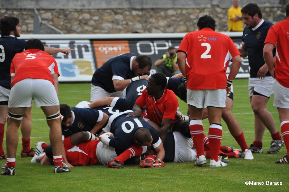 Le jubilé de Serge Betsen. Photo: Manex Barace