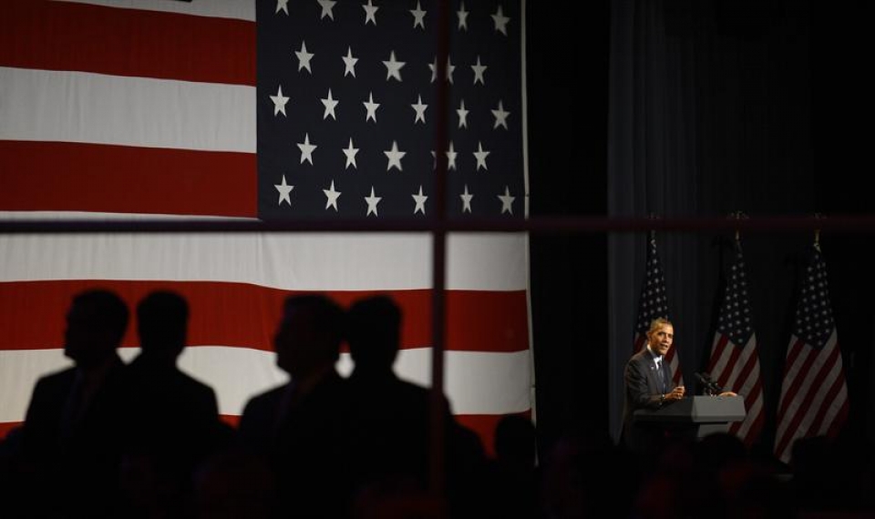 Barack Obama, en un acto de campaña. EFE