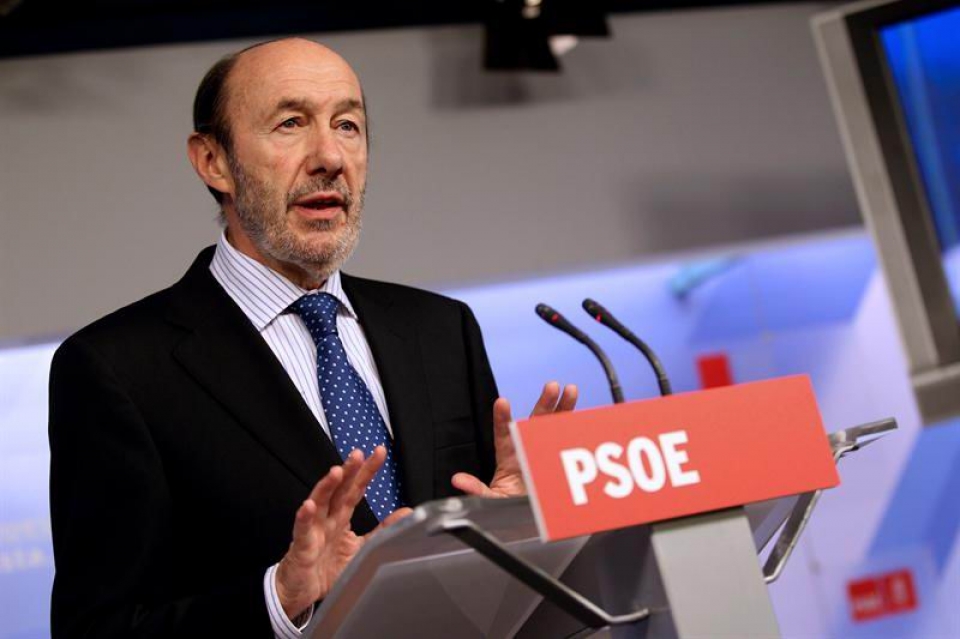 El secretario general del PSOE, Alfredo Pérez Rubalcaba. Foto: EFE