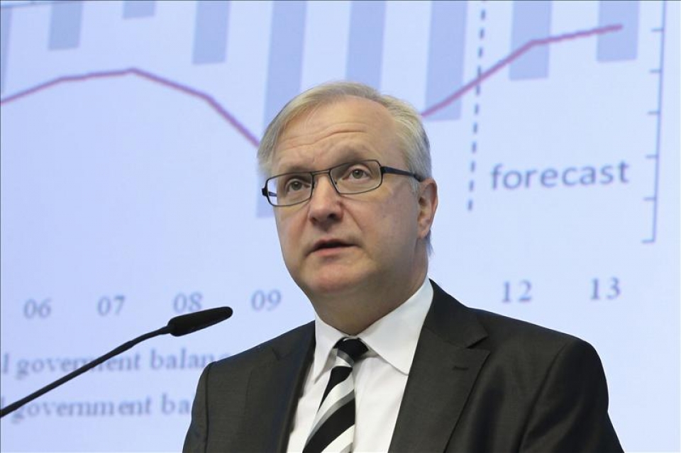 Olli Rehn Europako Batzordeko Gai Ekonomikoetarako komisarioa.