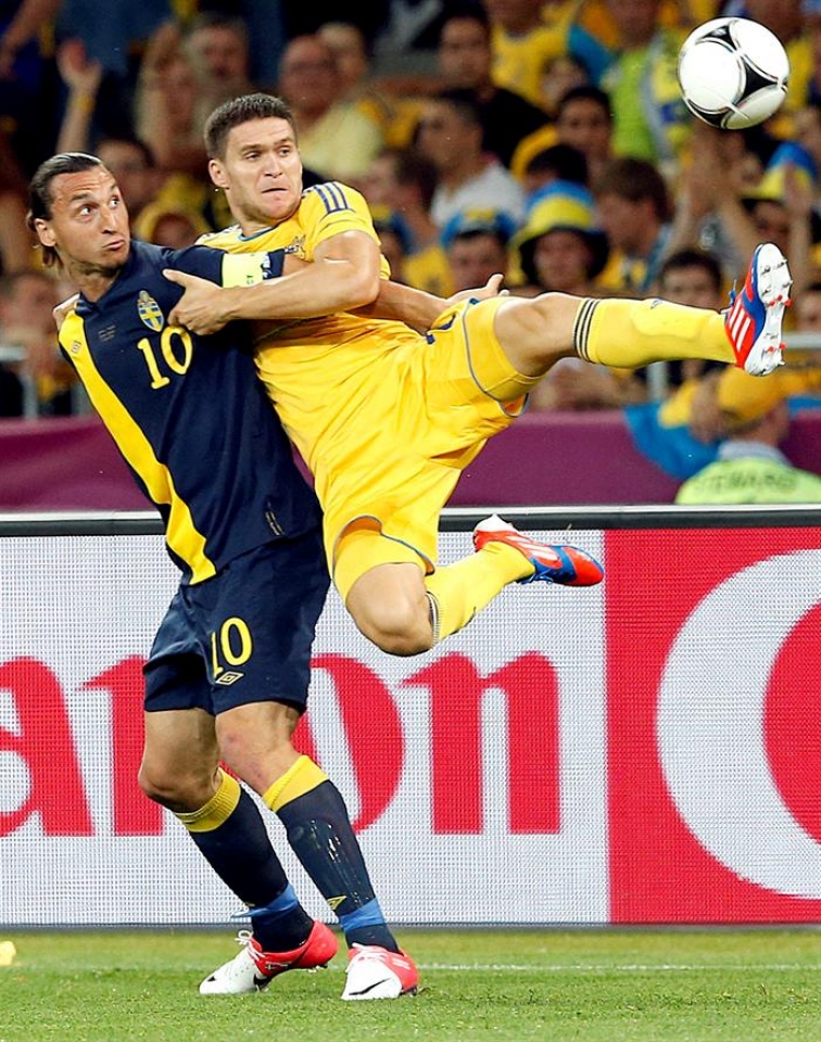 Ukrainak 2-1 irabazi dio Suediari D multzoko lehen jardunaldian. Argazkia: EFE