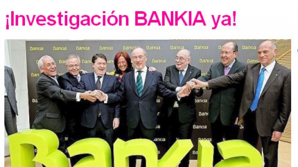 Bankia ikertzea exijitzeko kanpainaren irudi bat, Avaaz sare sozialean