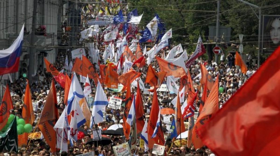 Manifestazio jendetsua Moskun. Argazkia: EFE