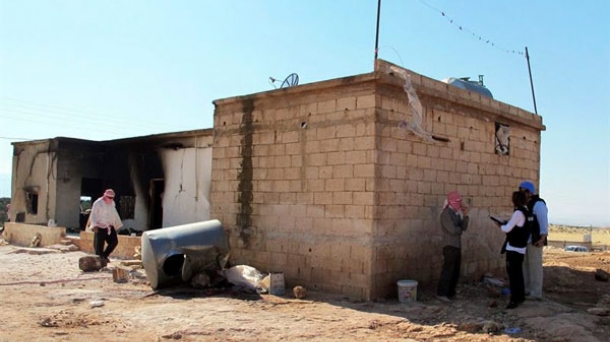 Un grupo de observadores de la ONU en Siria. Foto: EFE