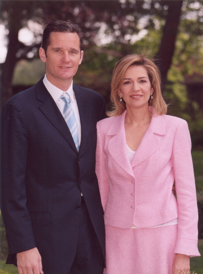 Iñaki Urdangarin y la Infanta Cristina. Foto: Casa Real