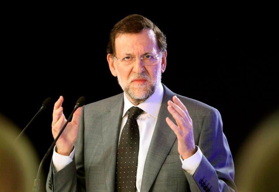 Mariano Rajoy PPko Parlamentarien-arteko 17. Bileran izan da gaur. Argazkia: EFE