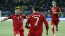 Portugalek 2-1 gainditu du Holanda eta final-laurdenetarako txartela lortu du. Argazkia: EFE title=