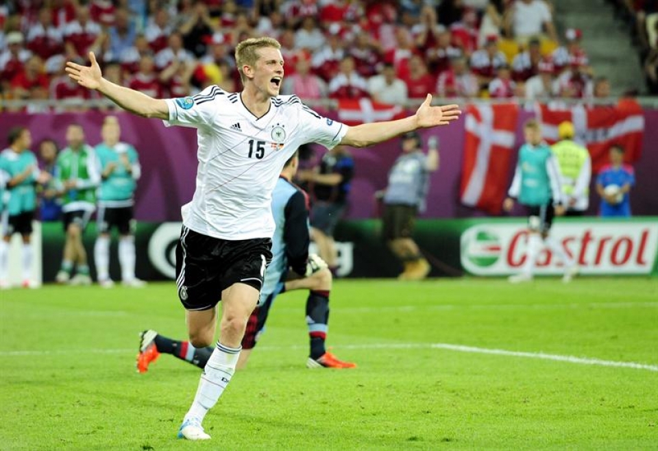 Alemaniak 1-2 gainditu du Danirmarka eta final-laurdenetarako sailkatu da. Argazkia: EFE