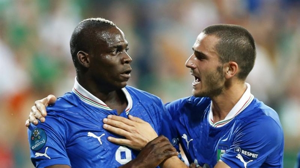 Balotelli eta Bonucci. Argazkia: EFE