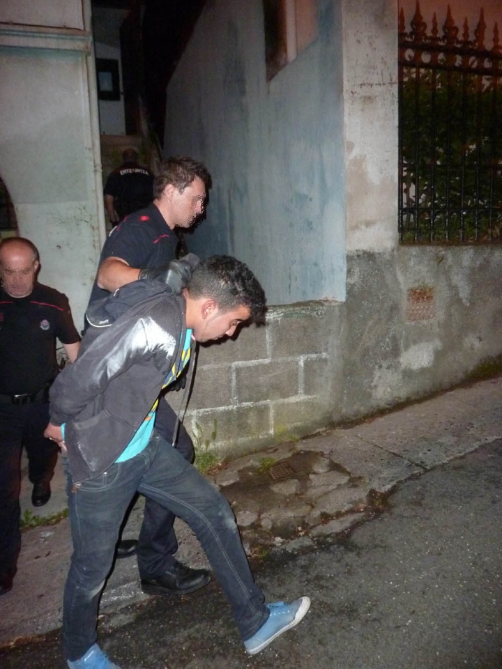 Uno de los detenidos en el barrio Begoña de Bilbao.