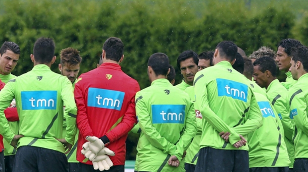 Entrenamiento de la selección portuguesa. Foto: EFE