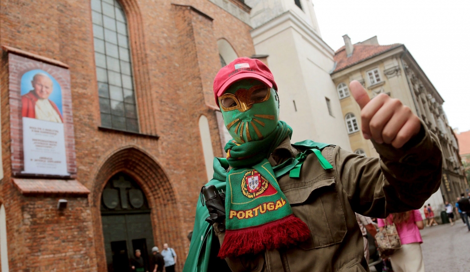 Portugaleko zalea Txekiar Errepublikaren kontra final-laurdenak jokatu baino lehen. EFE