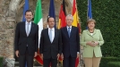 Merkel, Hollande, Monti y Rajoy acuerdan un plan de 130.000 millones