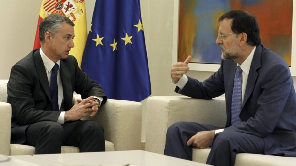 Reunión entre Urkullu y Rajoy en la Moncloa. Foto de archivo: EFE