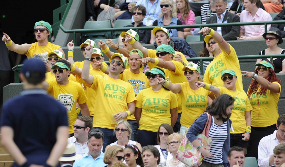 Lleyton Hewitt Australiako tenislariaren jarraitzaileak. EFE