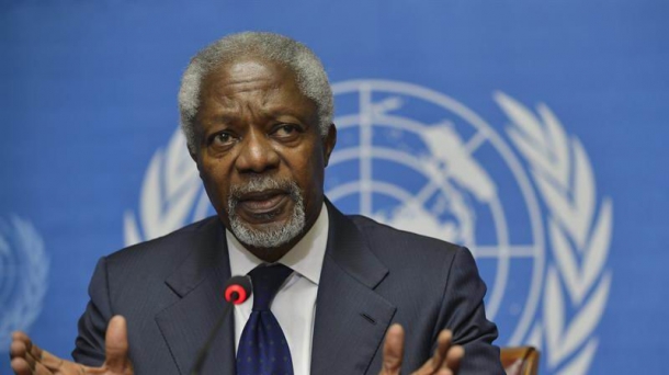 El enviado especial de la ONU y la Liga Árabe para Siria, Kofi Annan. Foto: EFE