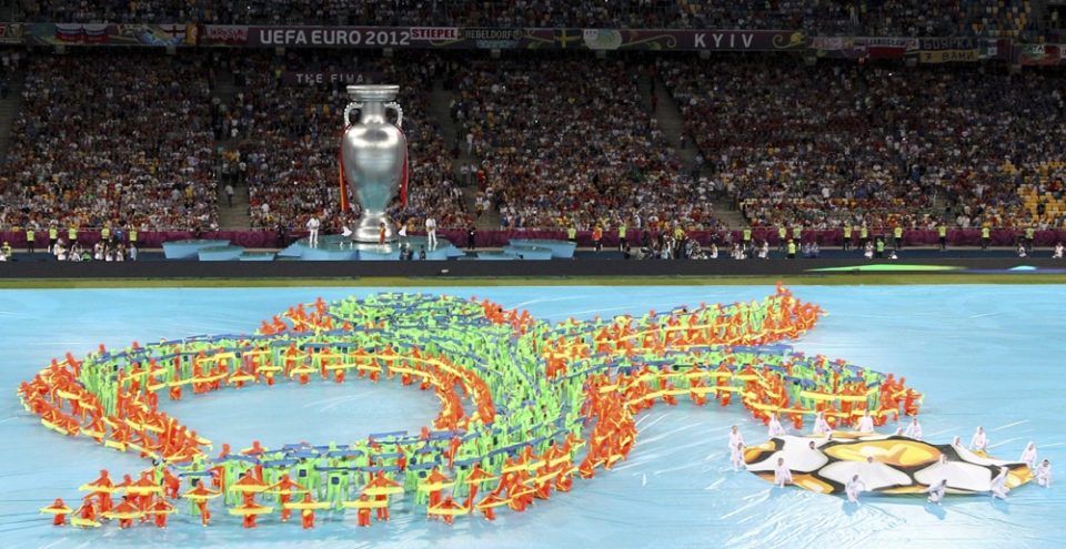 Kieveko Olinpiar estadioa Eurocopako finalaren aurretik. EFE.