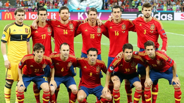 Los jugadores de la selección española. EFE
