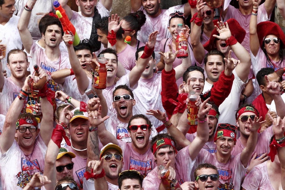 Ambiente en el txupinazo. EFE