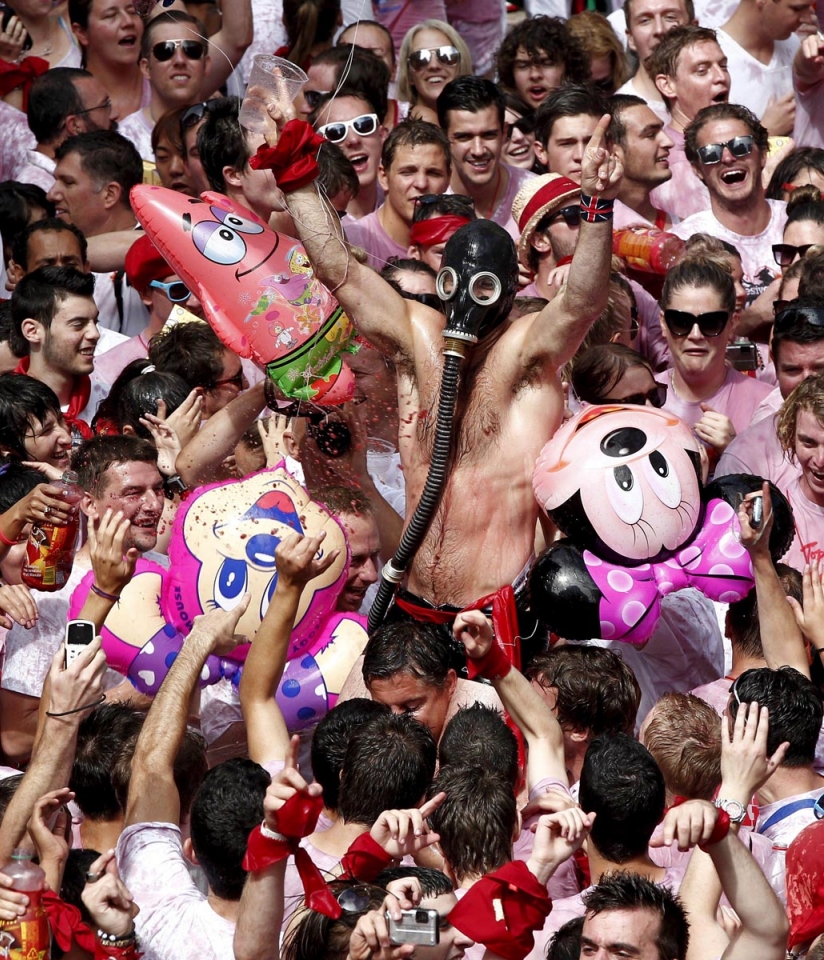 Ambiente en el txupinazo. EFE