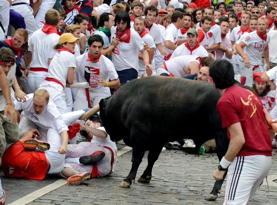 9 de julio; tercer encierro. (Foto: EFE)