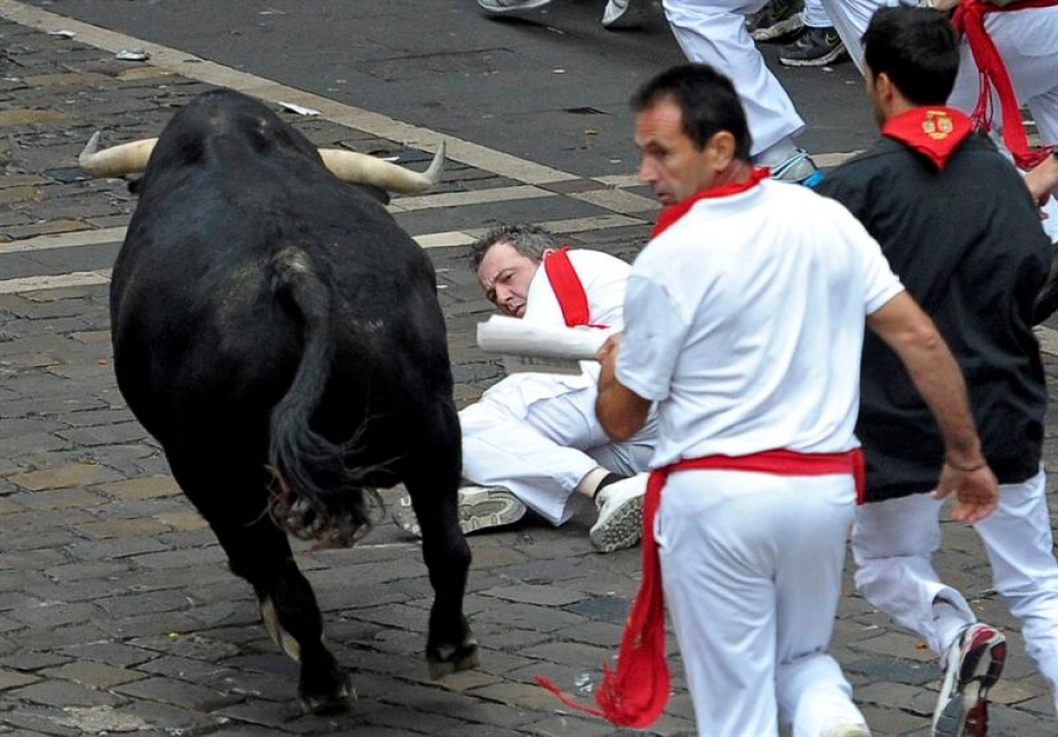 9 de julio; tercer encierro. (Foto: EFE)